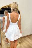 Blaine Bubble Mini Dress White
