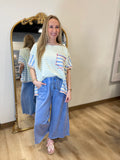 Tyler Wide Leg Pant Blue