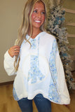 Floral Symphony Hoodie Ivory
