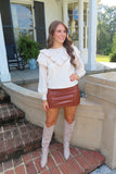 ThankFULL Ruffle Detail Sweater Oatmeal