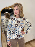 Charlie B Crochet Top Oxford