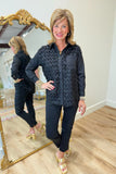 Joh Weena Feathered Shirt Black