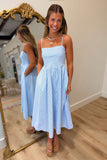 Scenic Stripes Midi Dress Blue