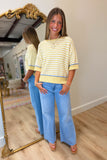 Smart Start Knit Top Yellow Stripe