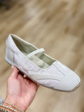 Mia Via Mary Jane Flat Champagne/Cream