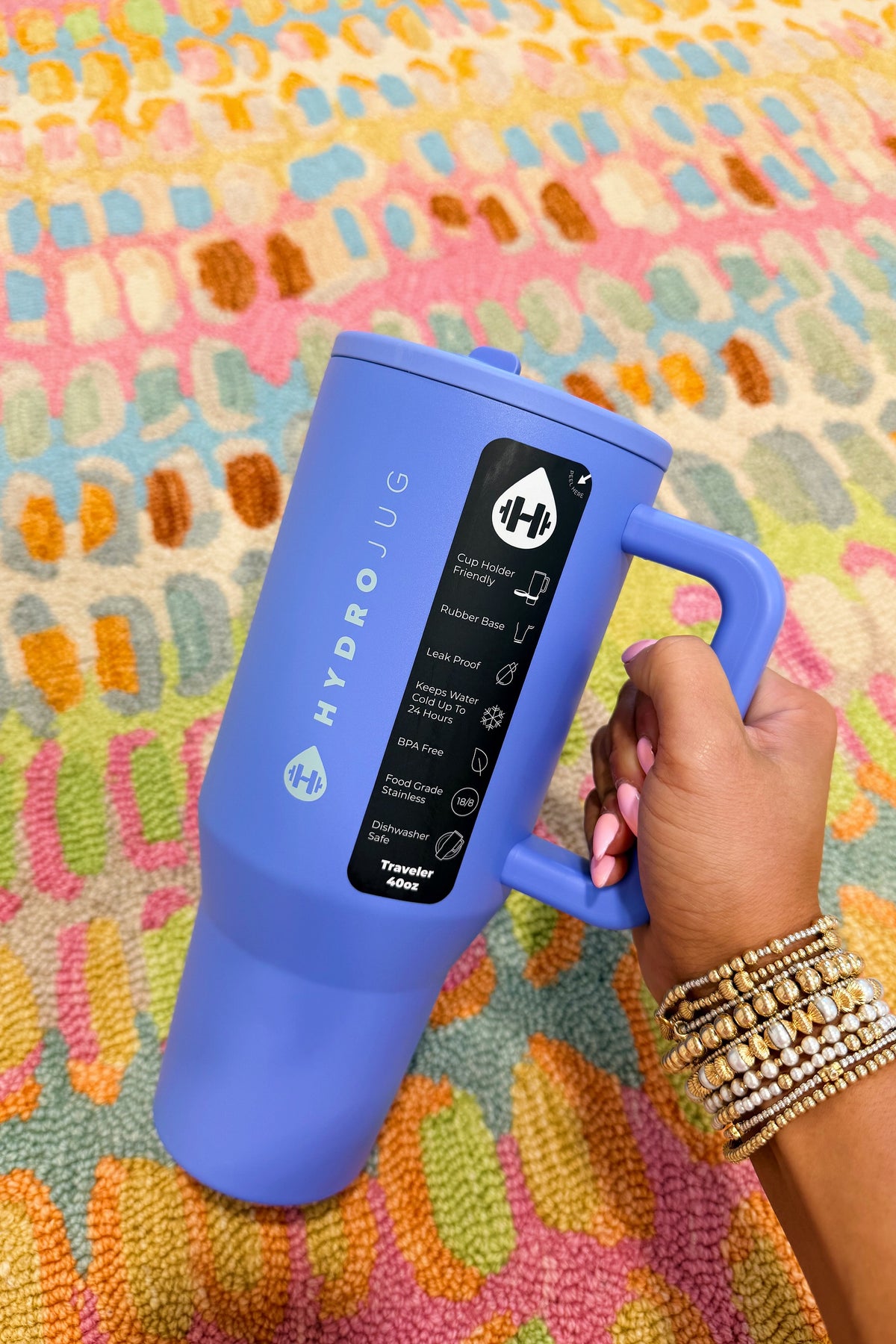Light Blue HydroJug 40 oz Traveler Tumbler