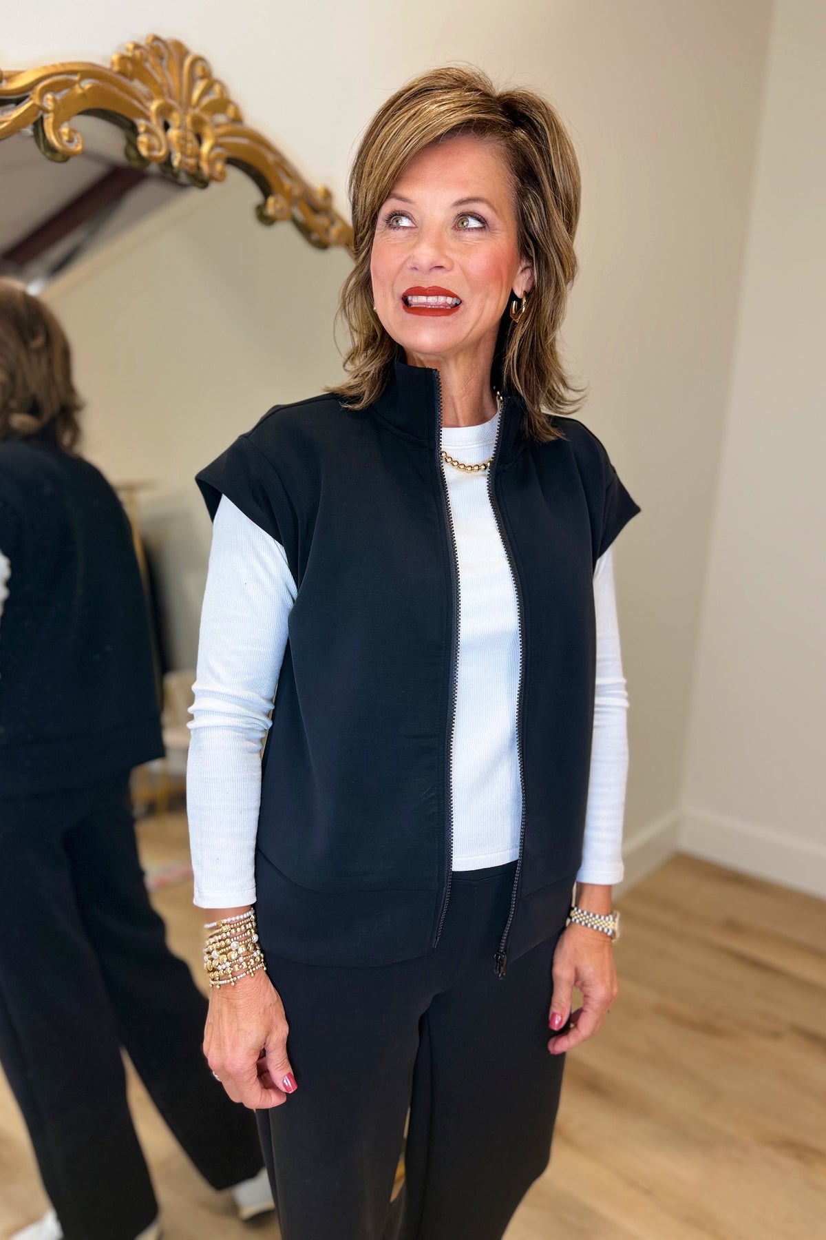 Multiples Oversized Vest Black