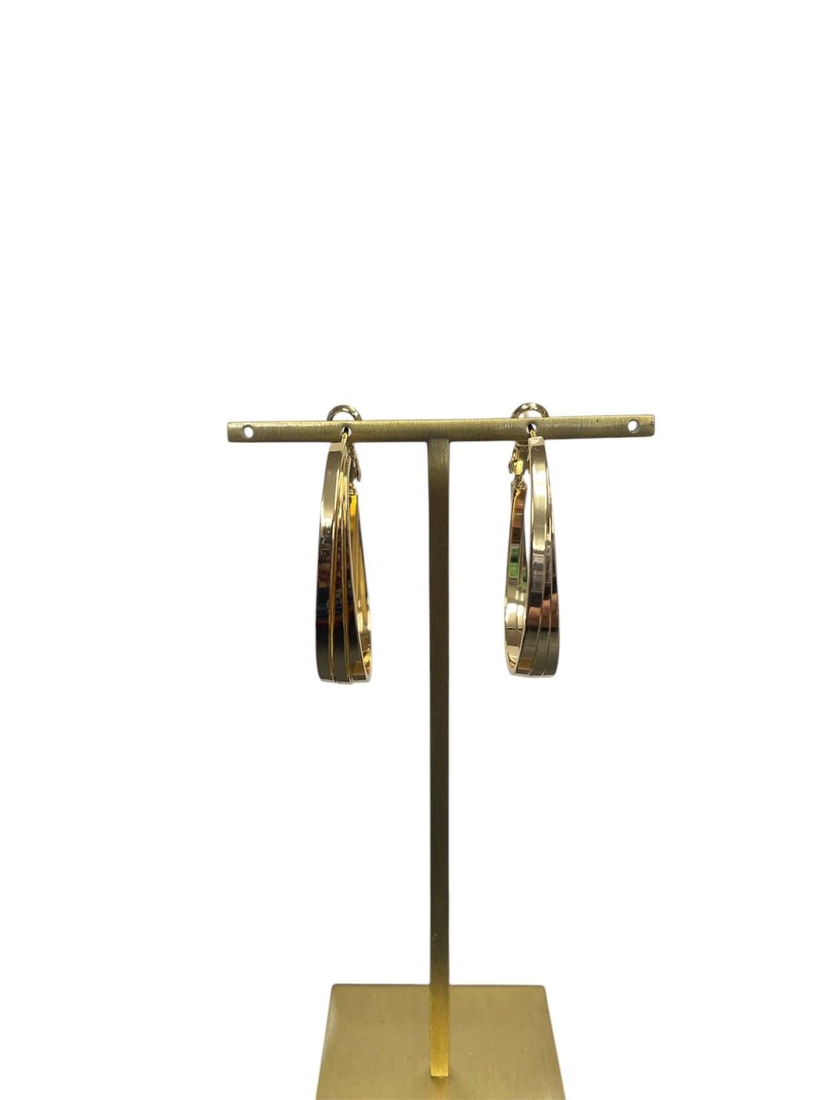 Triple Hoop Earrings Gold