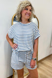 Blue Wave 2 Piece Short Set