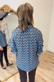 Boho Chic Abstract Rope Blouse Brown
