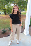 Lose Control Pearl Trim Top Black