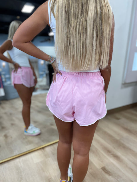 Prissy Pleated Side Short -PINK