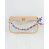 Caroline Hill Serafina Scarf Purse Chain Nvy Rd Floral