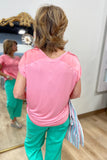 Charlie B Satin Sleeveless Tee Watermelon