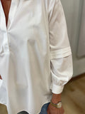 Foxcroft Frankie Stretch No Iron Popover White