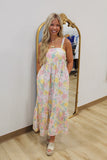Beach Vibes Eyelet Tiered Dress Multi