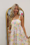 Beach Vibes Eyelet Tiered Dress Multi