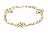 E Newton Signature Cross 2.5mm Bead Bracelet w Beaded Signature Cross 4mm
