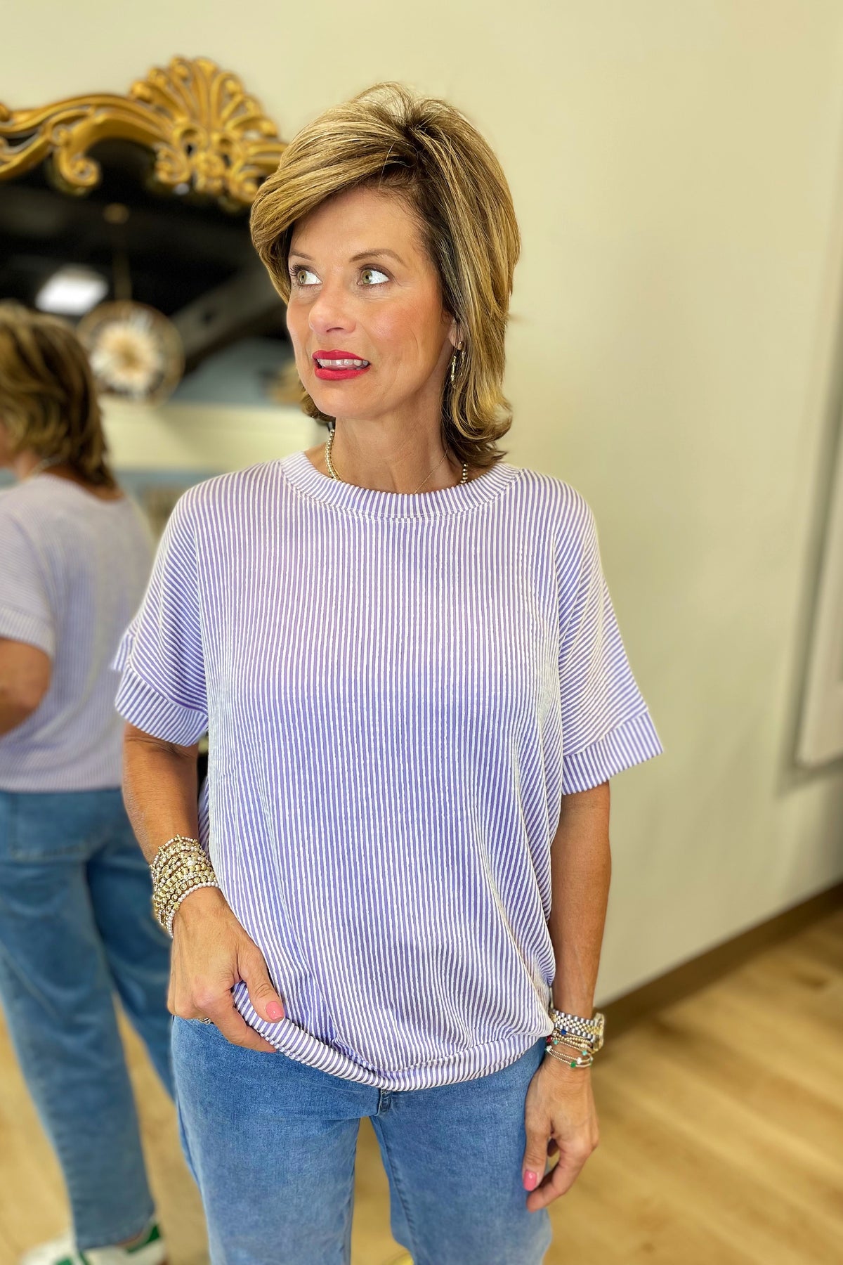 Casual Friday Rib Top Lavender