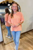 Summer Sherbet Ribbed Top