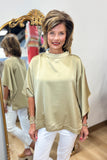 Madeline Mock Neck Top Taupe