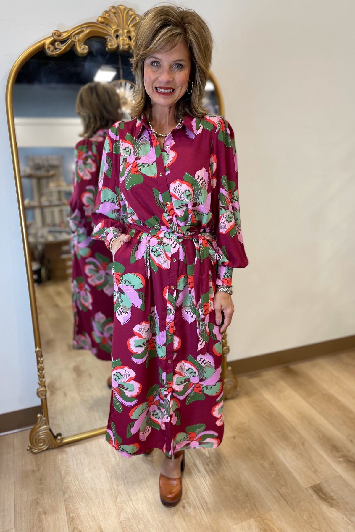 Mary Square Ava Dress Plum