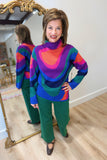 APNY Funnel Neck Pullover Painted Glass