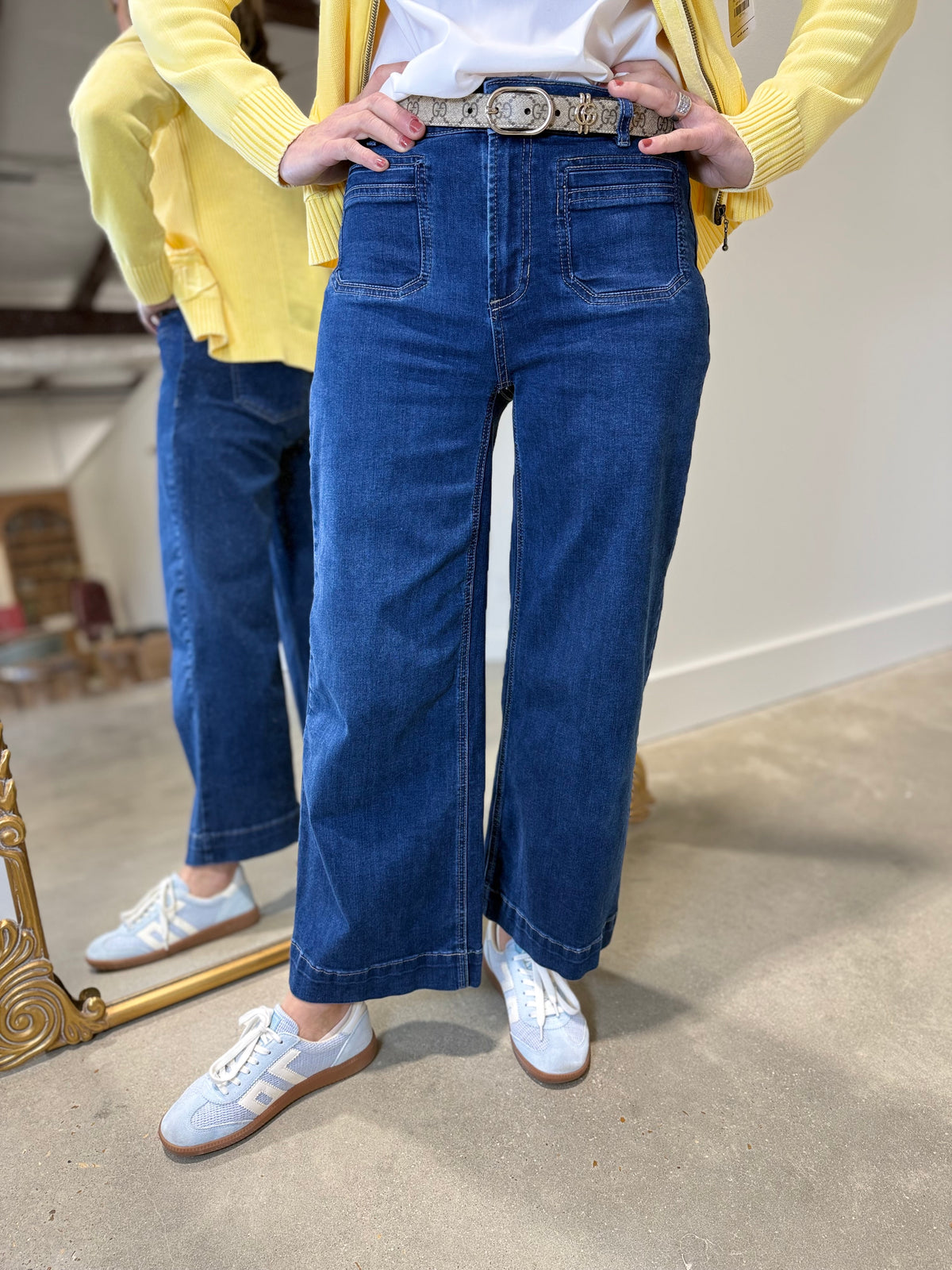 Charlie B Patch Pocket Jeans Indigo