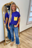 Team Spirit Colorblock Sweater Purple