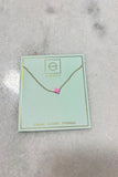 E Newton 16" Signature Cross Small Necklace Bright Pink