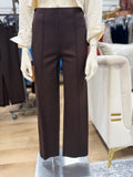 Multiples Straight Leg Ankle Pant Brown