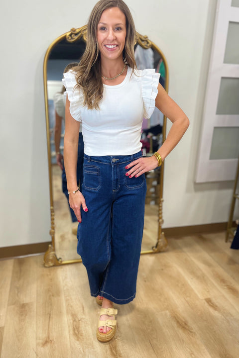Be Basic Cropped Tee White