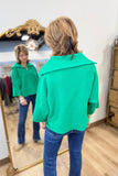 APNY Half Zip Pullover Emerald Green