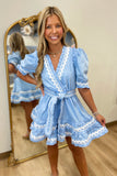 Blue Skies Ahead Ric Rac Trimmed Dress