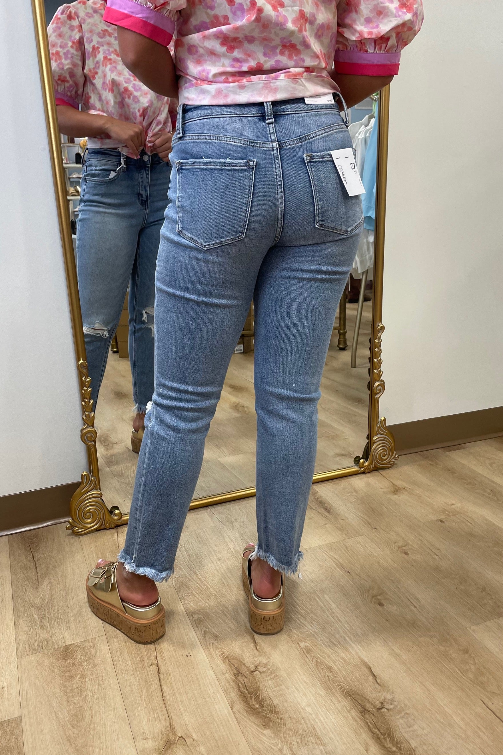 Vervet Jeanne High Rise Stretch Slim Straight