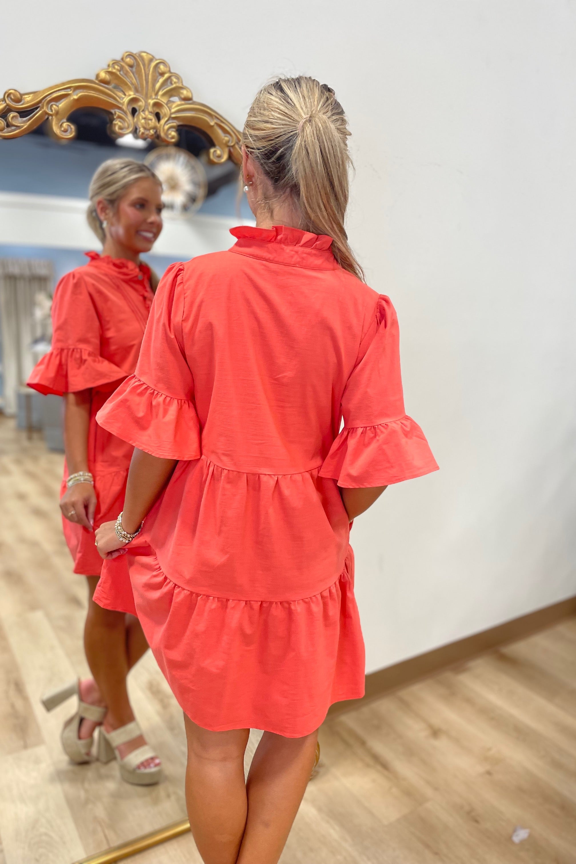 Belle Mini Dress Tomato