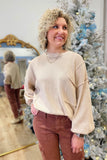 Unbe-leaf-able Sweater Beige