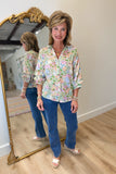 APNY Blouson Sleeve Blouse Sage