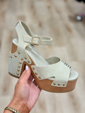 PRE ORDER Rebel Front Stitch Platform Heel Beige
