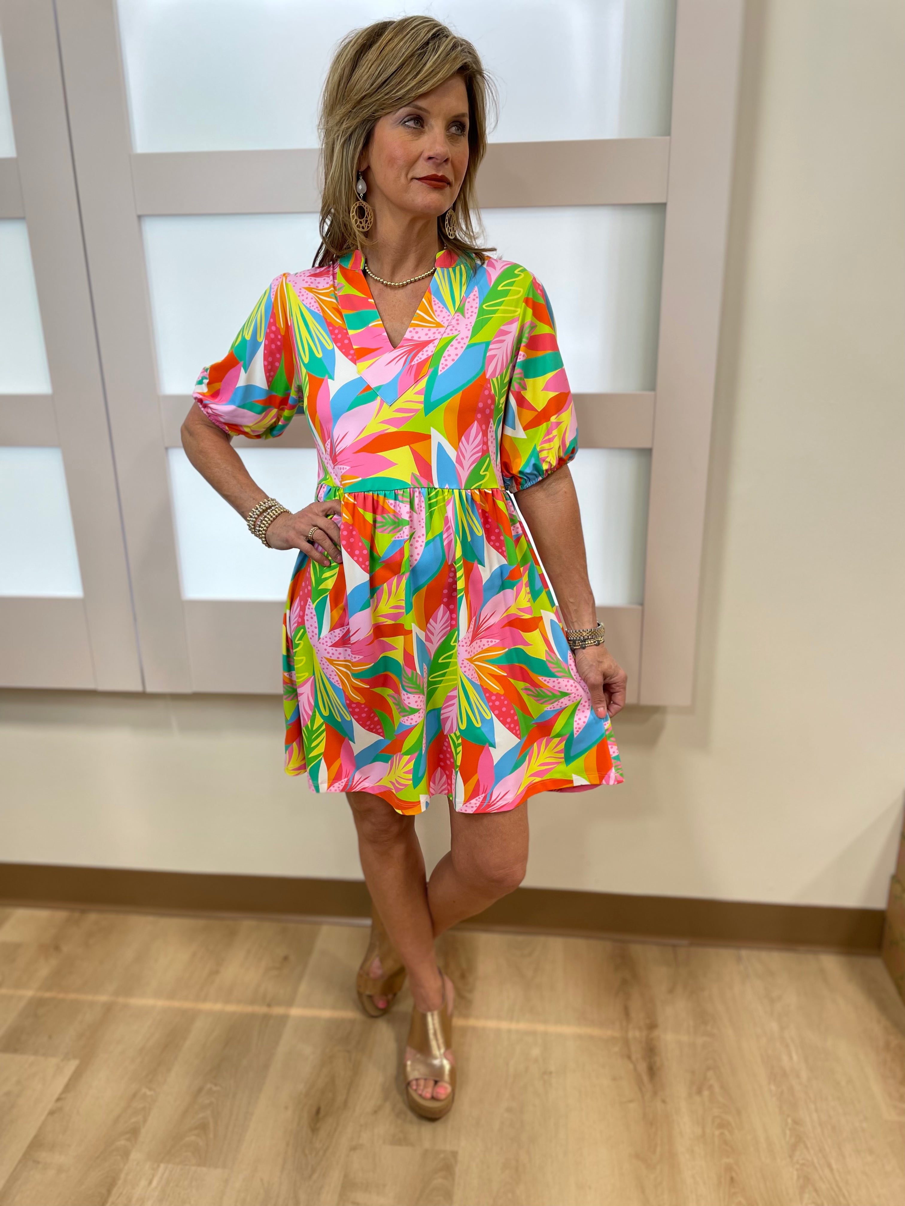 Mary Square Catalina Get Tropical Dress Pink
