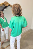 Meadow Green Short Sleeve Blouse