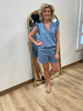 Karlie Denim 2 Piece Short Set
