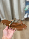 Kara Thong Sandals Brown