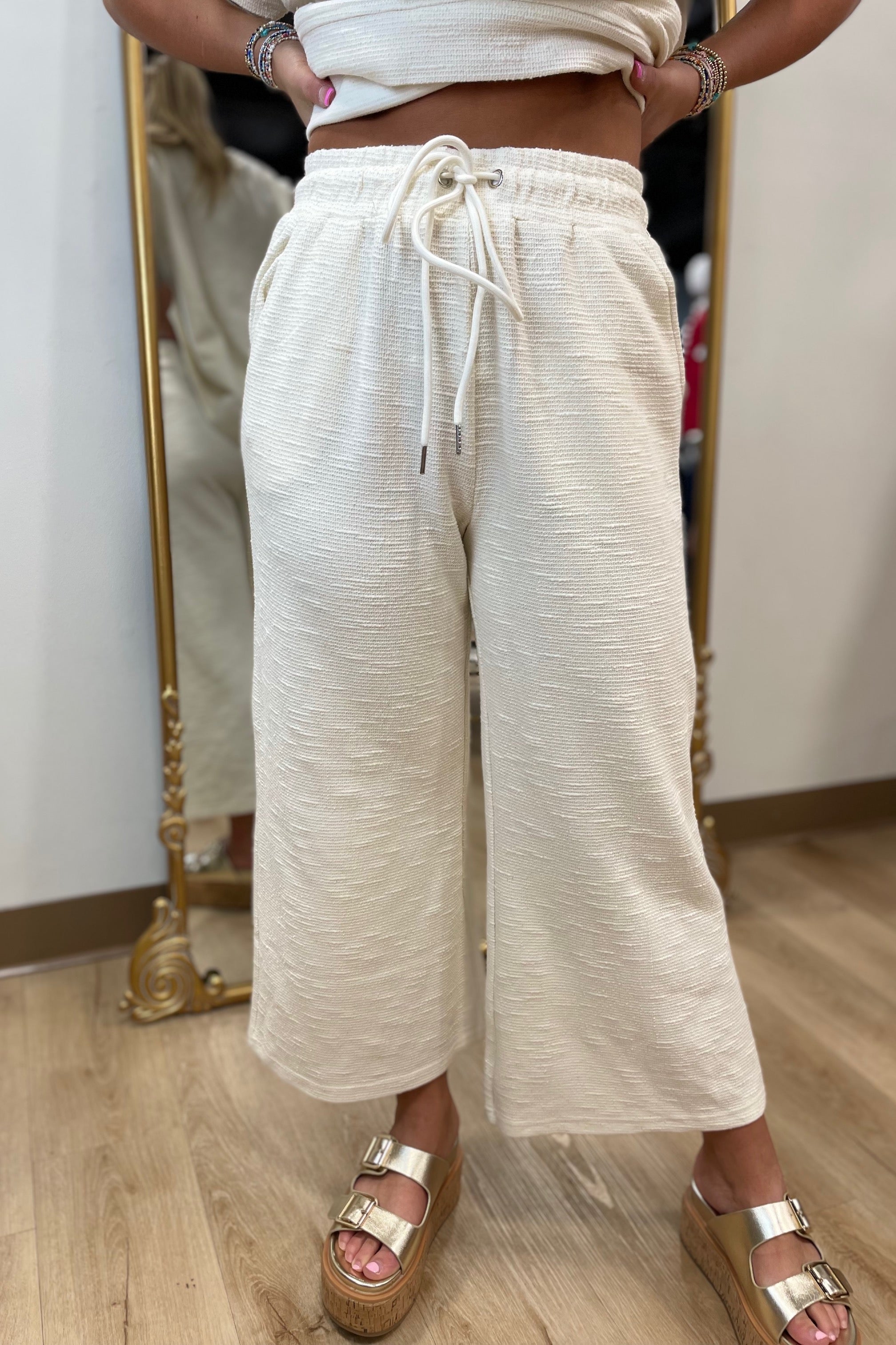 Set For Spring Pant Set Cream