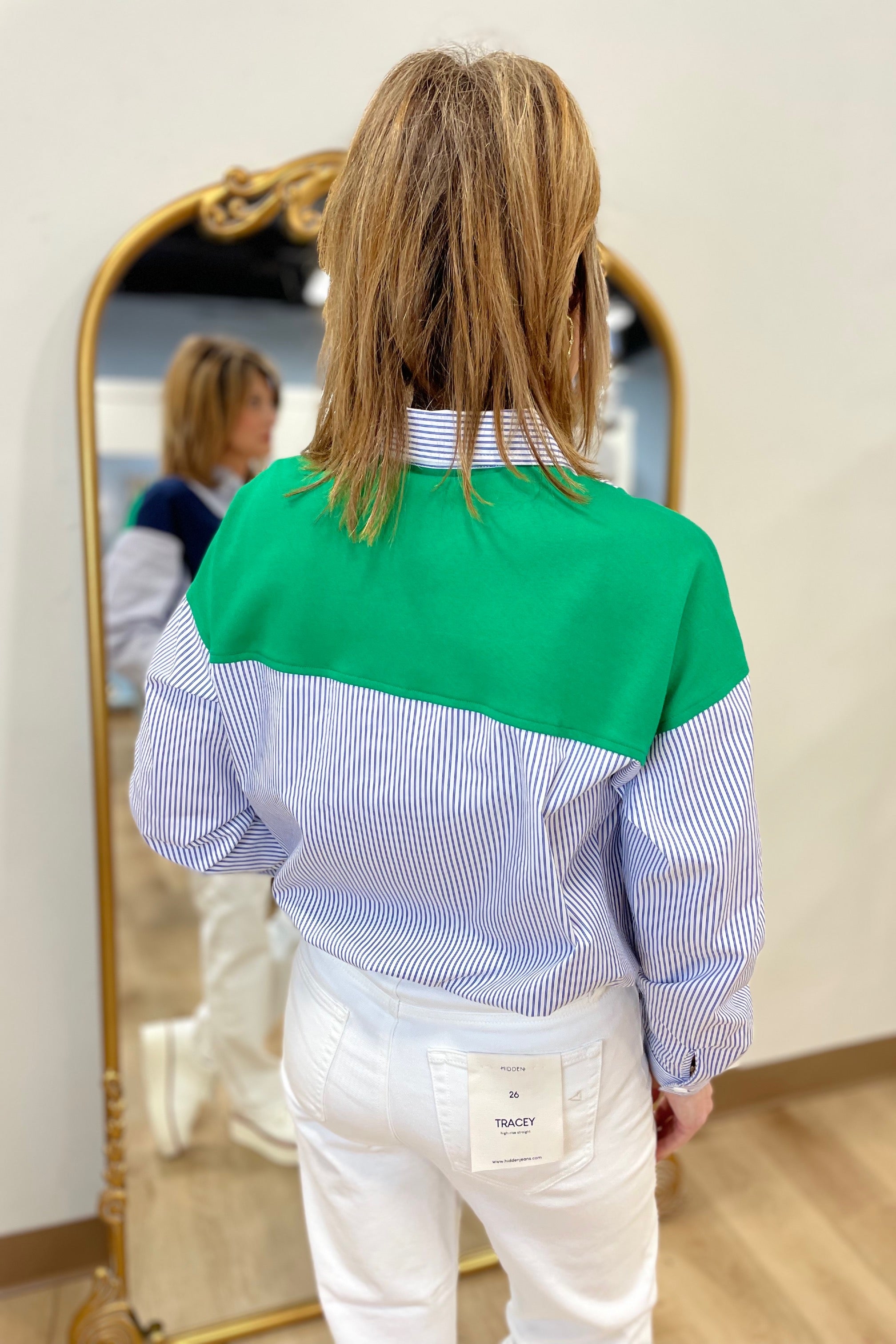 Joh Wynn Colorblock Stripe Top