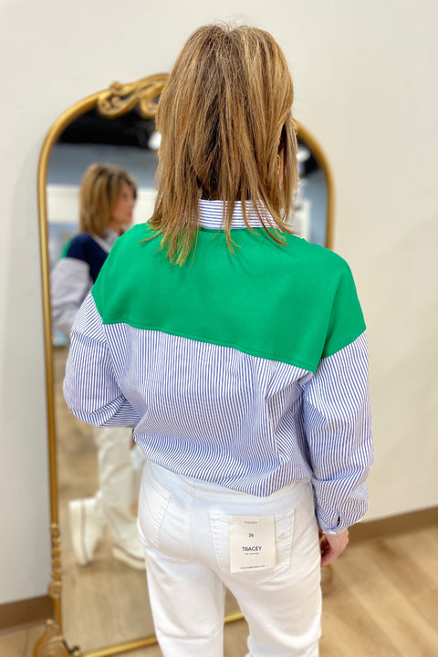 Joh Wynn Colorblock Stripe Top