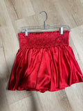 Bailee Smocked Waist Swing Short Red
