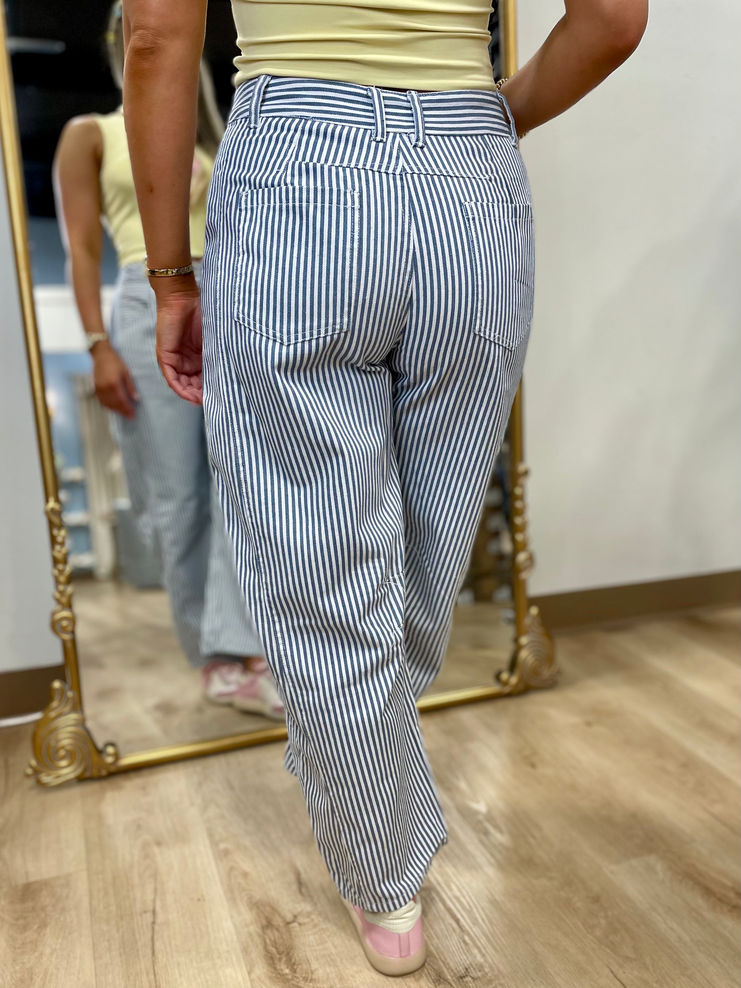 Barrel Pin Stripe Pants