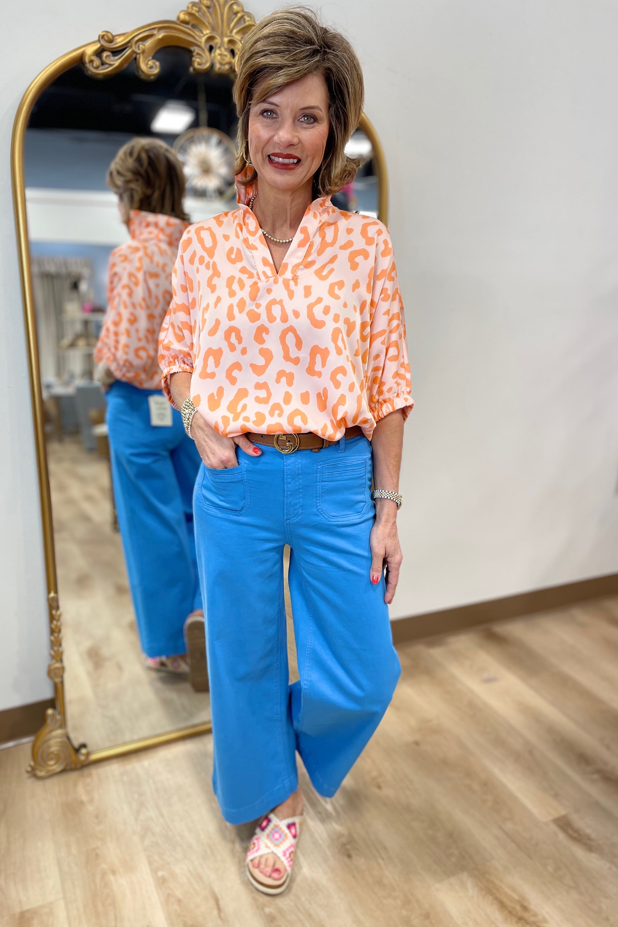 Melon Leo Drop Shoulder Top