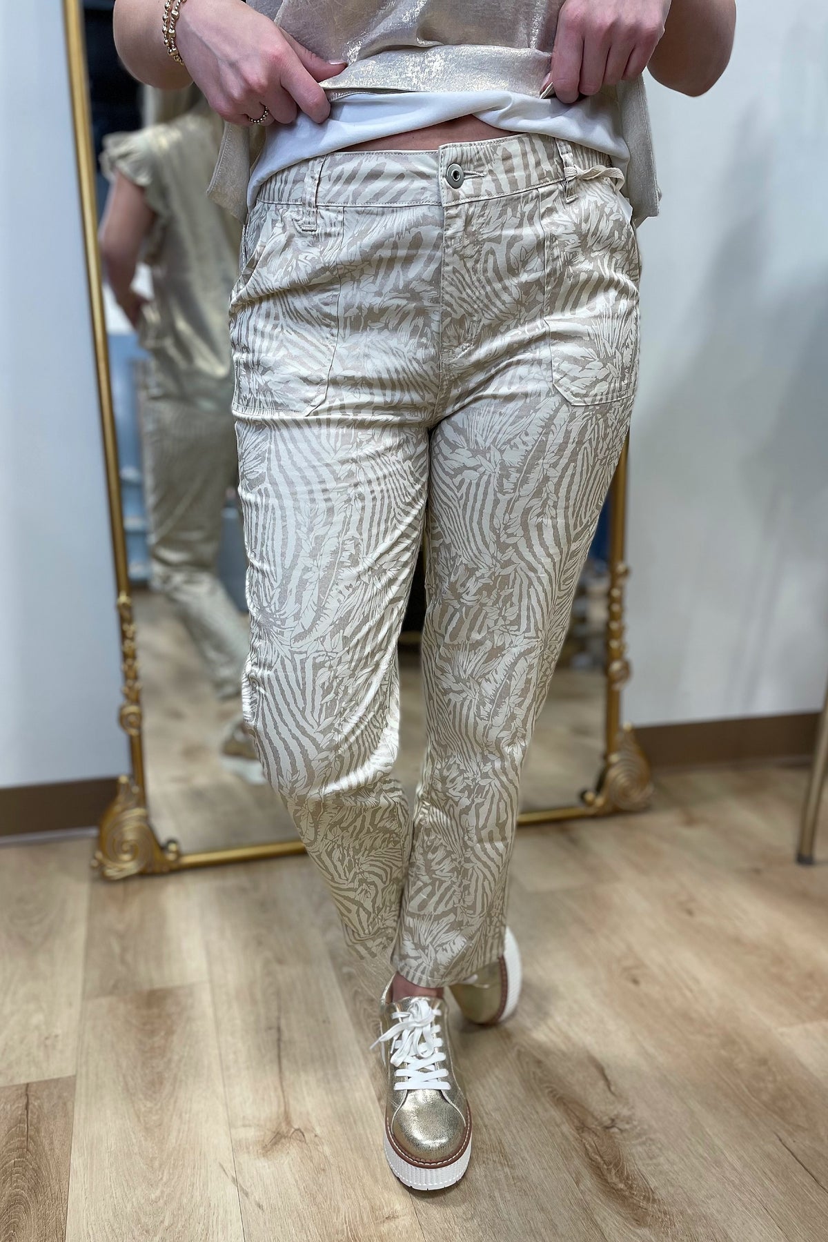 Charlie B Printed Pant Zebra